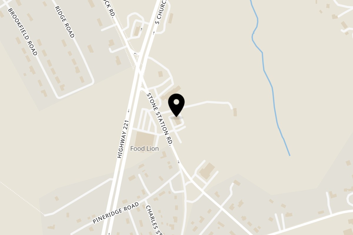 Map showing the location of Uncle Berto’s Burritos Roebuck on 2509 Stone Station Rd in Roebuck